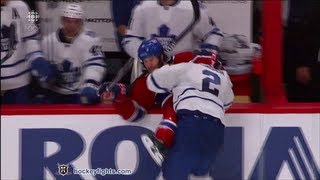 Mark Fraser vs Brandon Prust Oct 1 2013 [upl. by Aliber]