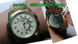 SEIKO KINETIC SQ 50 CAL5M43A  How To Repair Capacitor Seiko Kinetic [upl. by Ocsisnarf813]