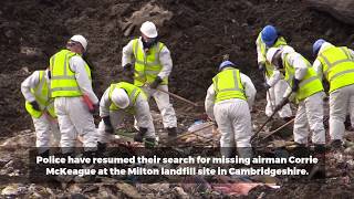 Search for missing Corrie McKeague restarting at Milton landfill [upl. by Nitsu]