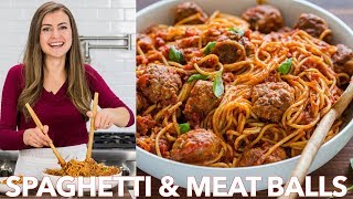 How To Make Spaghetti and Meatballs Recipe  Homemade Marinara Sauce [upl. by Gough]