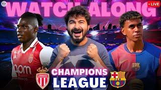 Monaco v Barcelona LIVE Score  Watchalong amp Reaction UEFA Champions League 2425 [upl. by Epoh]