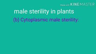 cytoplasmic genetic male sterility [upl. by Crescin]