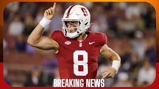 Stanford football makes big QB change for Virginia Tech contest [upl. by Ynnad620]