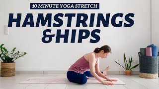 10 min Yoga for Hips amp Hamstrings  Quick Stretch Routine [upl. by Uohk]