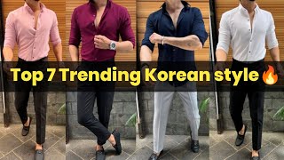 Top 7 Trending Korean style Formal Shirt Pant For Men  Dark Men Fashion [upl. by Kus]