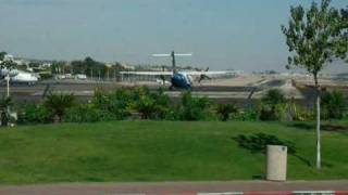 Landing and takeoff in Eilat airport [upl. by Jesher]