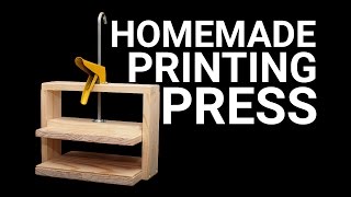 How To Make a Simple Printing Press [upl. by Natsud]