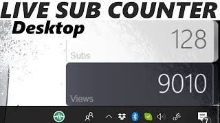 LIVE SubscriberView counter for your DESKTOP W Rainmeter Tutorial [upl. by Mikahs]