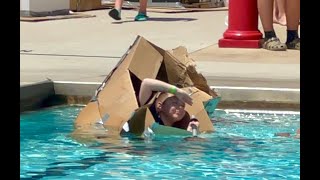 Rogersville Summer Day Camp ends with Cardboard Boat Regatta at City Pool [upl. by Marika]