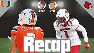 Miami vs Louisville Recap  Cam Ward for Heisman [upl. by Tfat19]