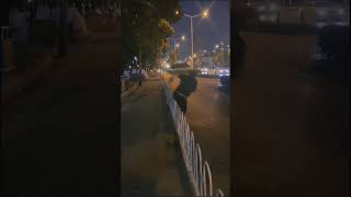 Jumping attempt ends in fall in Beijing [upl. by Patricia287]