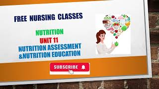 Nutritional assessment part 1 unit 11bscnursing secondsemesternutritionrguhskuhsmalayalam [upl. by Hite]