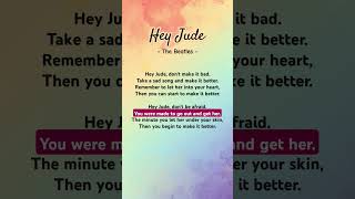 Hey Jude song lyrics  The Beatles [upl. by Euqinwahs]