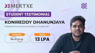 Best EMBEDDED SYSTEMS Training Institute  Dhanunjaya Placed at MaxLinear  Emertxe Reviews [upl. by Aennil449]