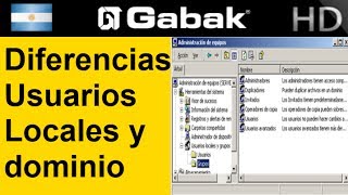 diferencias entre usuarios locales y del dominio usuario local vs dominio [upl. by Aggy]