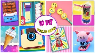 10 DIY BACK TO SCHOOL  Awesome School Supplies  aPasos Crafts DIY [upl. by Attevad792]