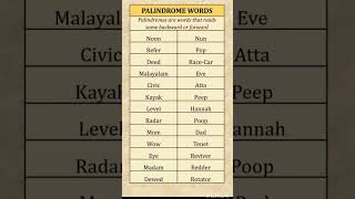 Palindromes [upl. by Ibor]