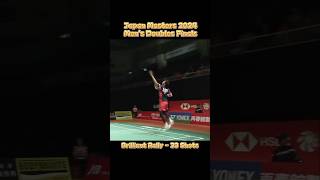 Brilliant Rally 33 Shots  AlfianArdianto vs HokiKobayashi KumamotoMasters2024 BWFWorldTour [upl. by Darya]