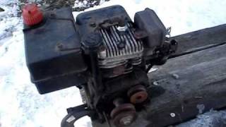 Tecumseh 5HP Snowblower Engine Old Start Cold Start [upl. by Idnahk477]