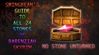 SKRIM ALL 24 STONES OF BARENZIAH NO STONE UNTURNED UNUSUAL GEMS 2016 [upl. by Bisset]