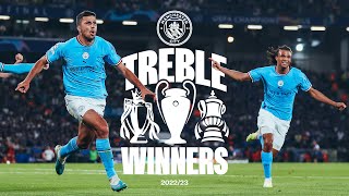 TREBLE WINNERS  Manchester City are Champions of Europe Premier League amp FA Cup Winners [upl. by Evoy45]