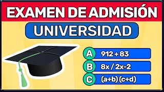 EXAMEN DE ADMISIÓN PARA LA UNIVERSIDAD 2024✅ MATEMÁTICAS EXAMEN UNIVERSIDAD [upl. by Ernest]