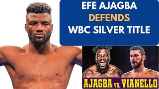 NIGERIAN EFE AJAGBA DEFENDS WBC HEAVYWEIGHT SILVER TITLEefeajagba heavyweightboxing [upl. by Libbna]