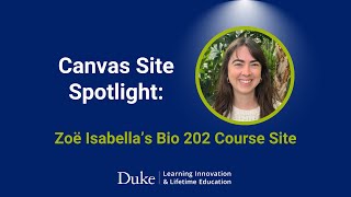 Canvas Site Spotlight Bio 202 [upl. by Ille36]