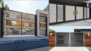 Modern Main Gate Design  Modern Home Iron Gate  Grill Gate  Steel Gate   Sliding Folding Gate [upl. by Aehcsrop703]