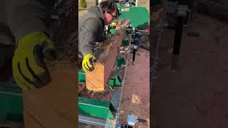 8 foot red cedar log on my woodlandmills HM126 Portable Sawmill [upl. by Gristede650]