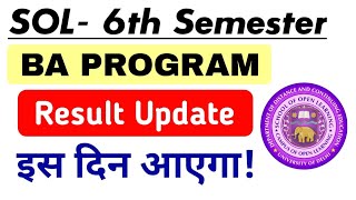 SOL BA PROGRAM Sixth Semester Result Update 2024  Du Sol 6th Semester BA PROG Result Exam 2024 [upl. by Hyde347]