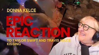 Donna Kelce Gave an Epic Reaction to Travis amp Taylor Swift Kissing at midnight New Years Party [upl. by Ameehs]