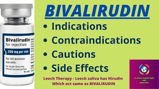 Bivalirudin 250mg Inj AngioxAngiomax  Indications Contraindications Cautions Side Effects [upl. by Nekial478]