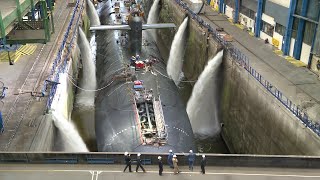 Repairing Billions  NATO Submarine Inside Advanced Dry Dock in France [upl. by Lorita]