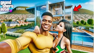 😍Franklin amp Mias NEW Mansion In Durban South AfricaGTA 5 Real Life Mod Remastered Season 1 [upl. by Sivrat833]