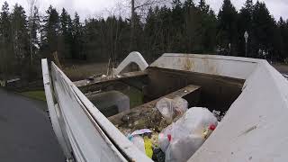 Front Load Garbage truck emptying Compactors [upl. by Anerhs]