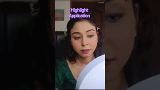 Powder Highlight Applicationhow tobeginners kajalmakeover makeup dailymakeup [upl. by Lundgren]