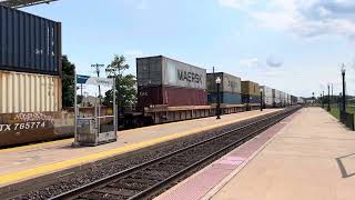 BNSF intermodal train at Galesburg Illinois [upl. by Sirap353]