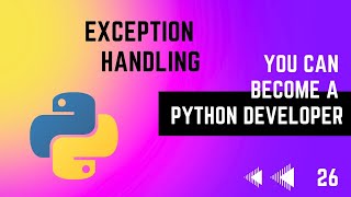 26 Exception Handling in Python  Python Tutorial Series  in Tamil  Error Makes Clever Academy [upl. by Lewie952]