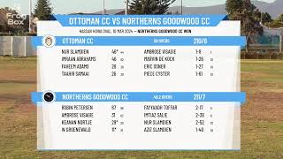 Western Province Cricket Association  Reserve A  Ottoman CC 2nd XI v Northerns Goodwood CC 2nd XI [upl. by Ewolram]