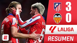 ATLÉTICO DE MADRID se pone segundo tras superar al VALENCIA por 30 Julián Álvarez anotó  La Liga [upl. by Haneen]