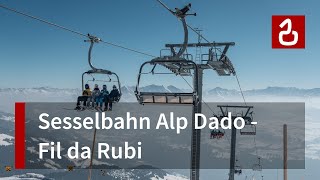 Sesselbahn Alp Dado  Fil da Rubi  Die ParadeSeilbahn von Brigels  Waltensburg  Leitner [upl. by Aserret]