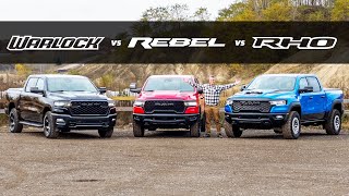 New 2025 Ram RHO vs Ram Rebel vs Ram Warlock My Favorite Truck Is [upl. by Eanel163]