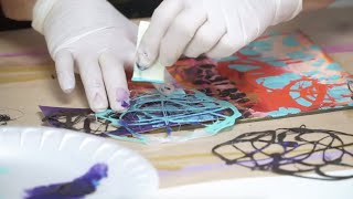 How To Create Your Own Stencil  Mixed Media Techniques [upl. by Jacinda]