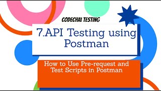 7Postman Tutorial How to Use Prerequest and Test Scripts in Hindi [upl. by Aihseym]