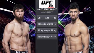 Magomed Ankalaev vs Johnny Walker Fight  UFC 294 Fight Of The Night [upl. by Dlaner]