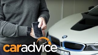 BMW i8 Connected Drive Apple Watch with iRemote [upl. by Annamaria]