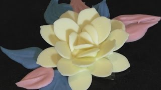 ЦВЕТОК из шоколада Шоколадное украшение для торта Flower of chocolate [upl. by Naves]