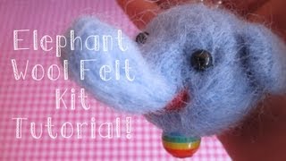 ♡ Elephant Wool Felt Daiso Kit Tutorial Sweetorials Audition ♡ [upl. by Aicek]