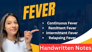 Types of Fever in Hindi  Continuous Remittent Intermittent amp Relapsing Fever  Notes [upl. by Aleacin]